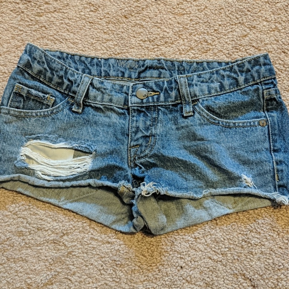 Distressed Jean Shorts